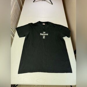 Supreme Cross Box Logo Tee Black Size M